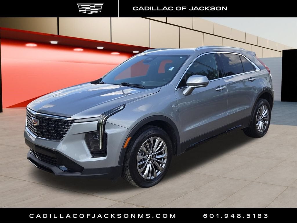 2024 Cadillac XT4 Premium Luxury in Argent Silver Metallic — front three-quarter view