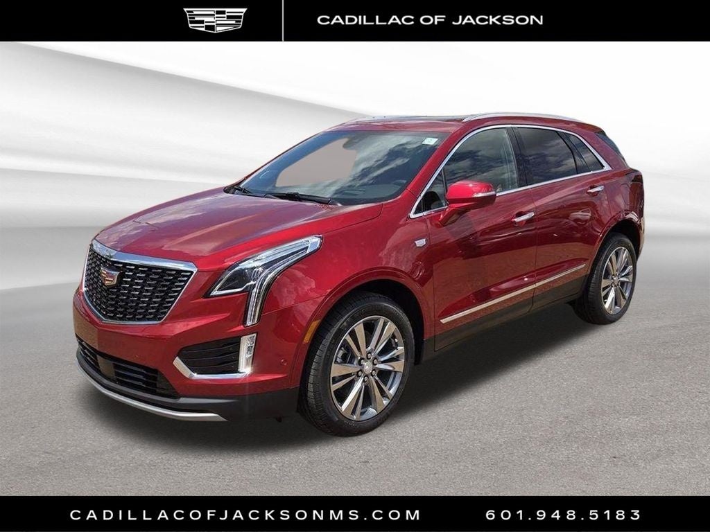 2026 Cadillac XT5 Premium Luxury in Radiant Red Tintcoat — front three-quarter view