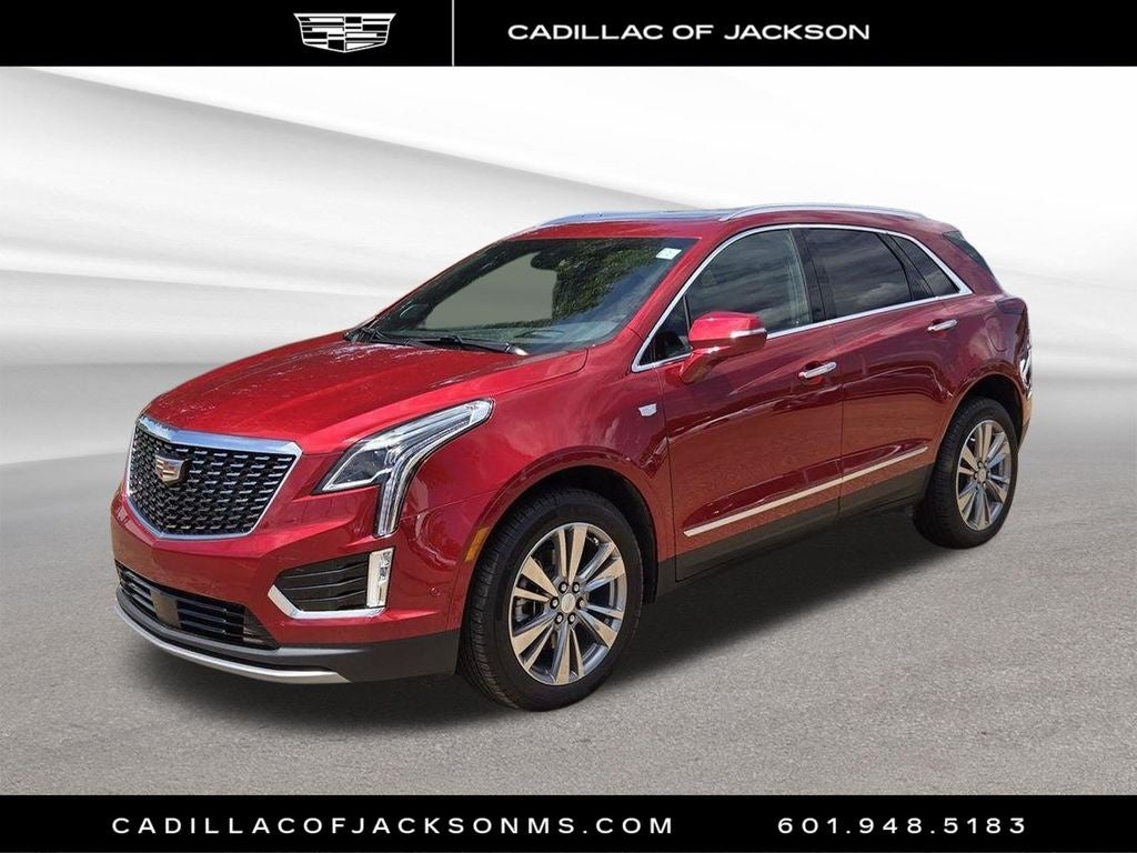2026 Cadillac XT5 Premium Luxury in Radiant Red Tintcoat — front three-quarter view