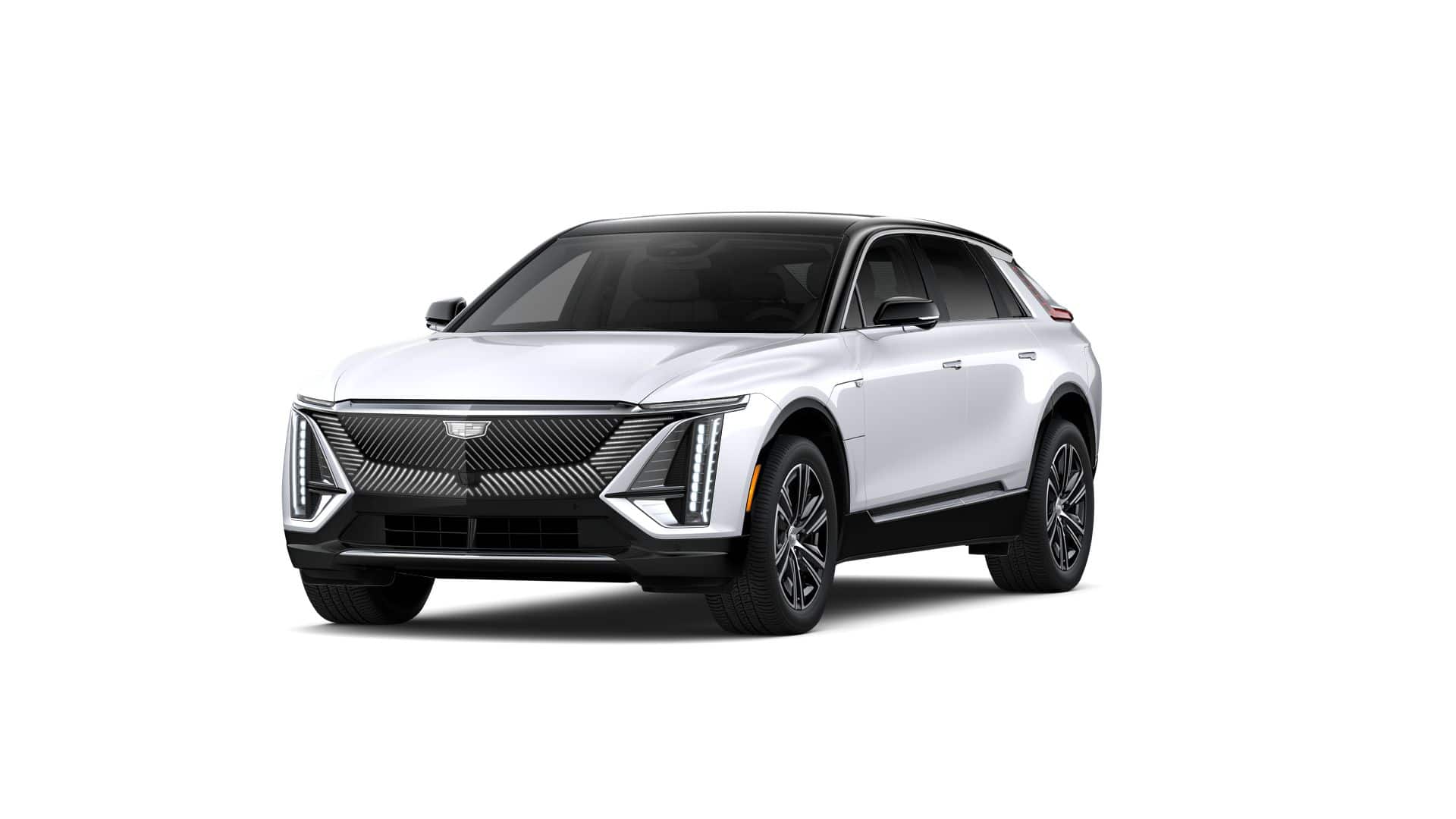 2026 Cadillac LYRIQ Luxury in Vibrant White Tricoat — front three-quarter view