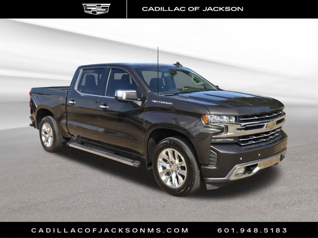 2021 Chevrolet Silverado 1500 LTZ in Oxford Brown Metallic — front three-quarter view