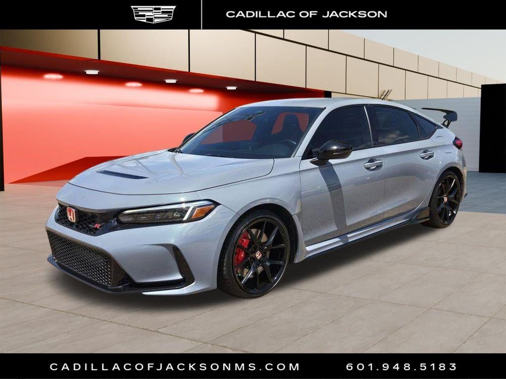 2024 Honda Civic Type R TYPER in Sonic Gray Pearl — front three-quarter view